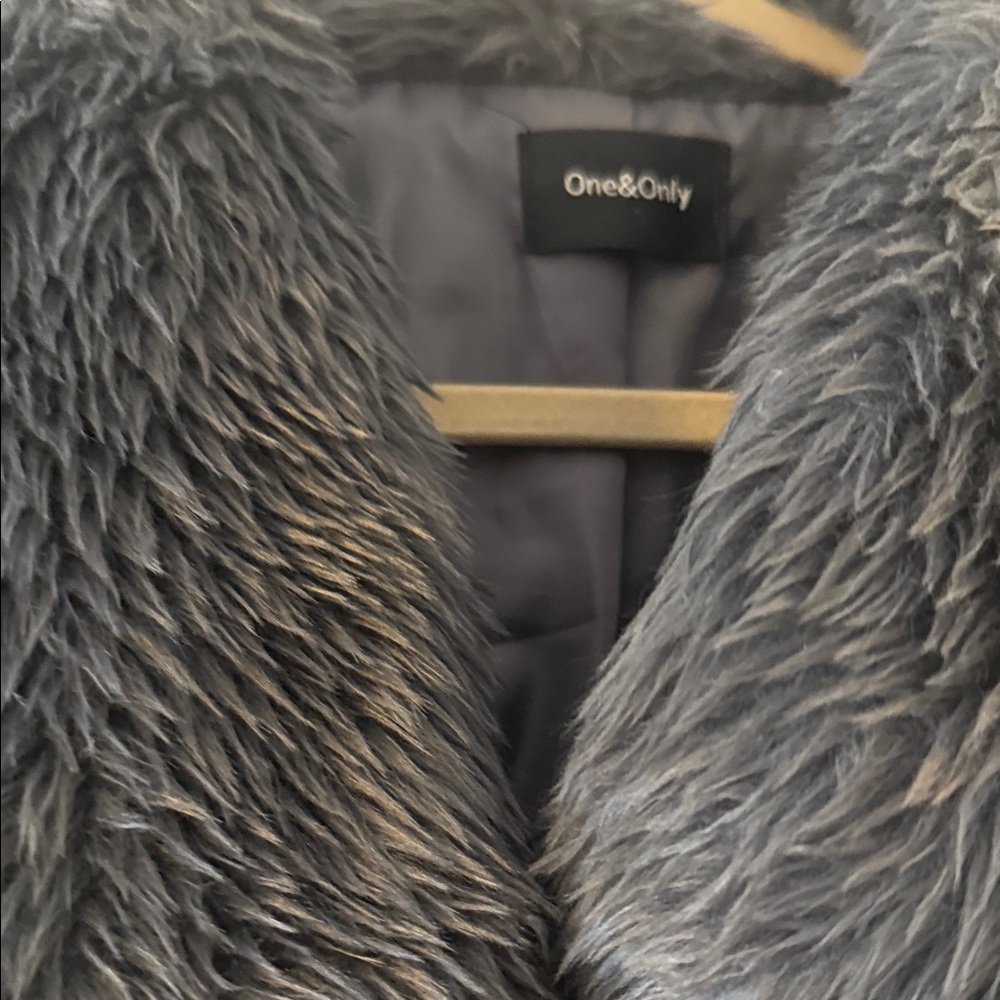 Plush Charcoal Teddy Jacket - Picture 2 of 3